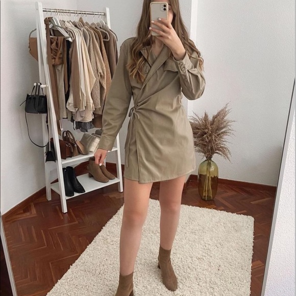 Zara Faux Leather Dress - Picture 3 of 11